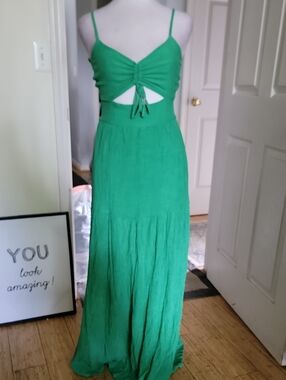 Altar'd State Green Spaghetti-Strap Maxi Dress - Stylish Summer Look